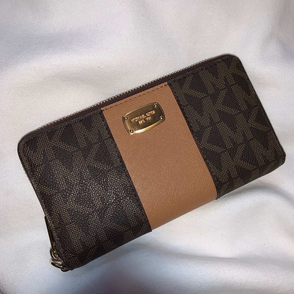 Michael Kors wallet logo brown tan new w/o tags mk